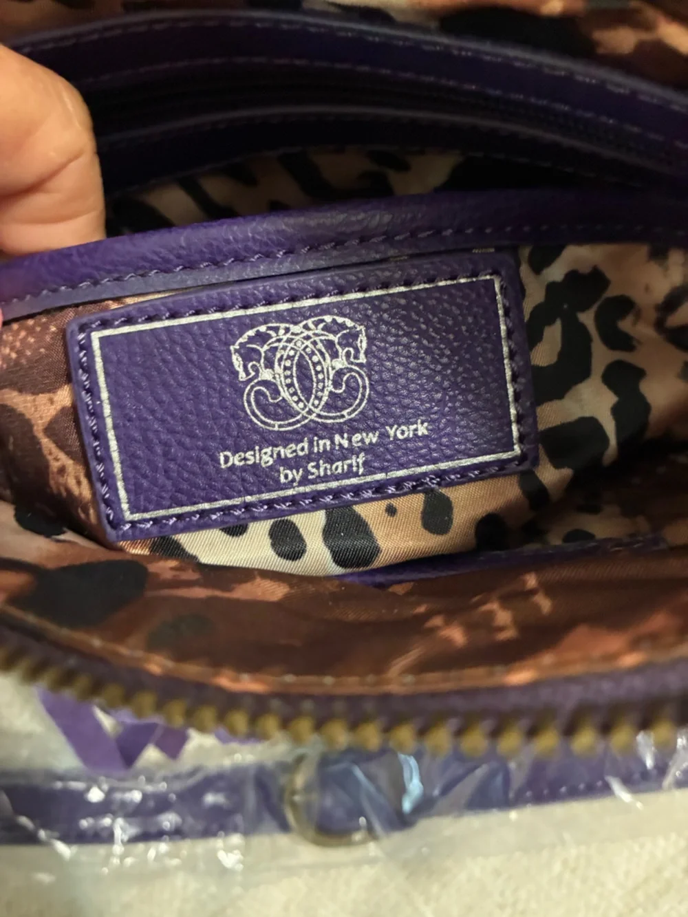 Sharif NWT Purple Crossbody Bag w/Suede Studded Fringe - Picture 12 of 14